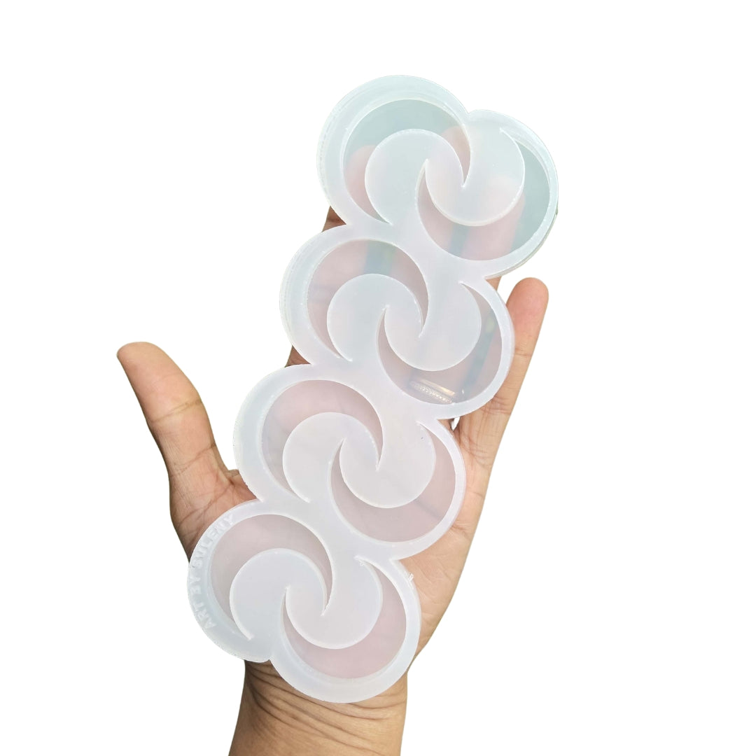 Extended Zodiac Moon Lunar Sway Silicone Mold Flexible Fondant Food Grade Chocoloate Mold
