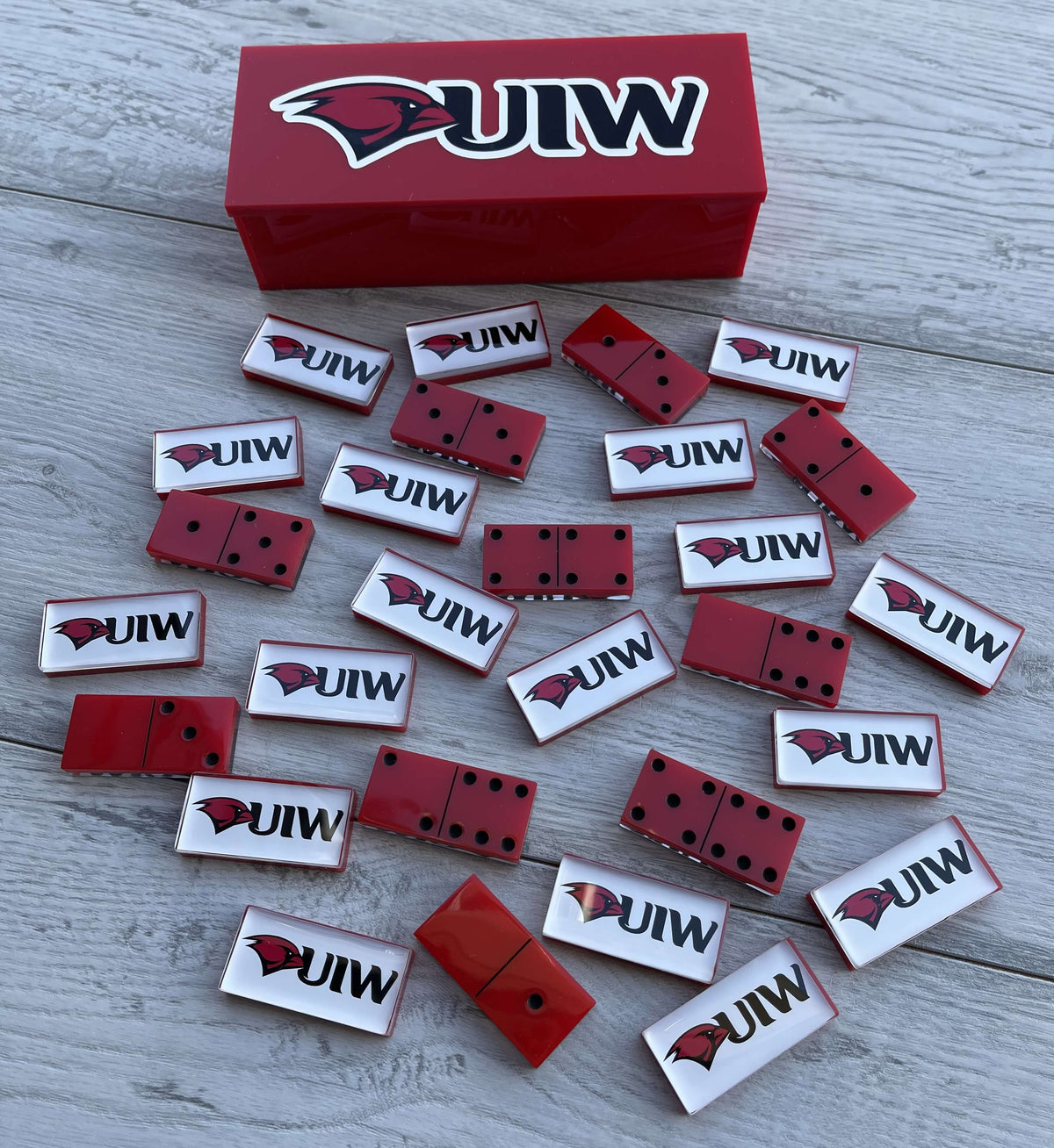 UIW Incarnate Word Cardinals Dominoes Set American college Football Custom Resin Dominoes