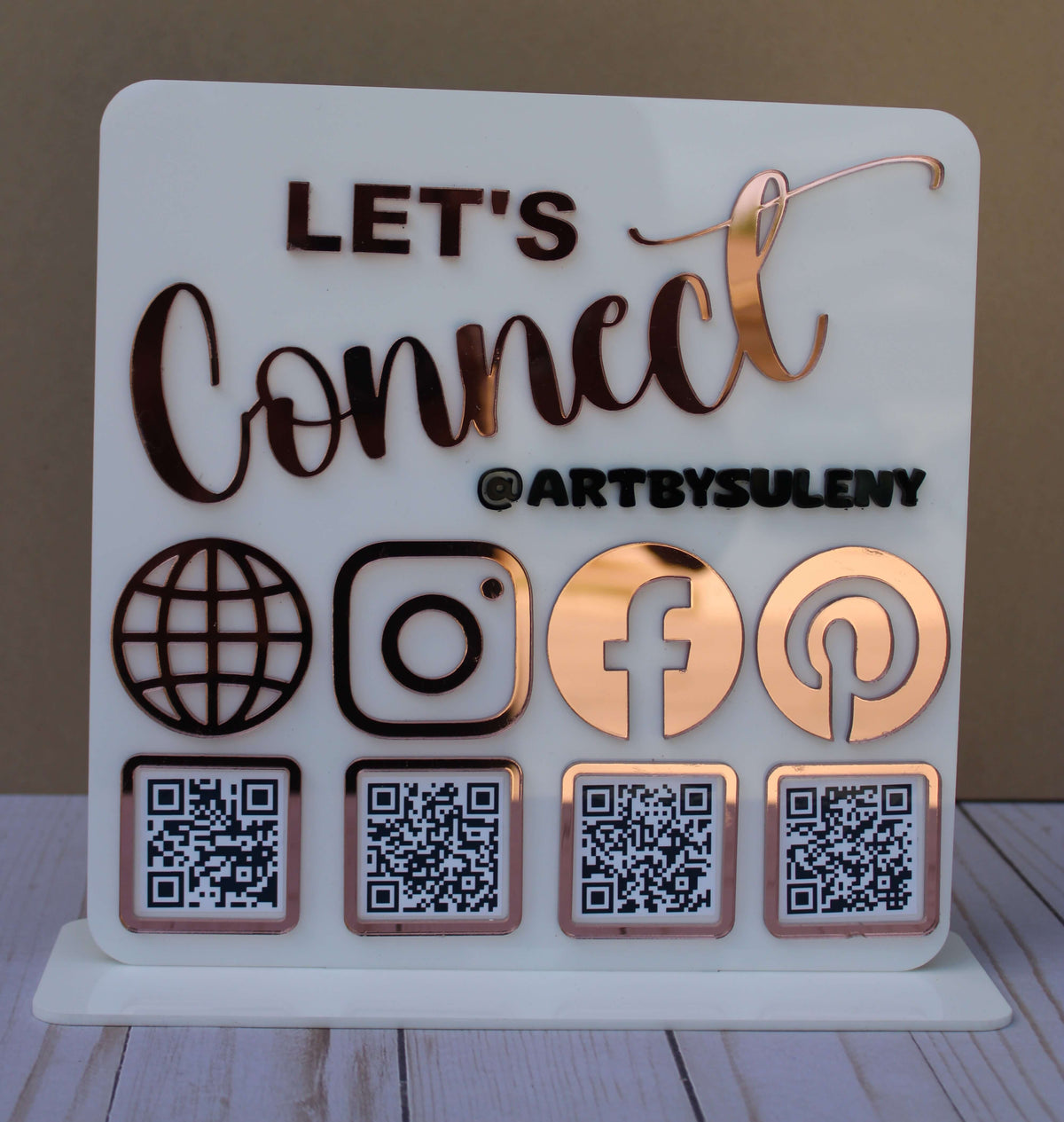 Custom Acrylic Payment Sign for Small Business | Zelle Venmo CashApp Sign with QR Code | Vendor Market & Salon Sign
