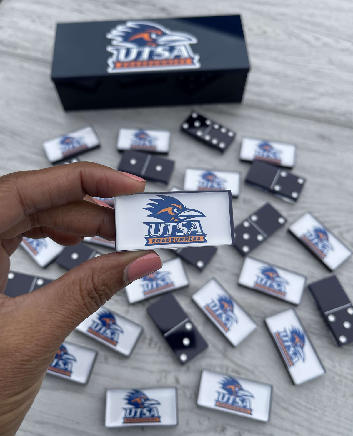 UTSA The University of Texas at San Antonio Dominoes Set American College Football Custom Resin Dominoes