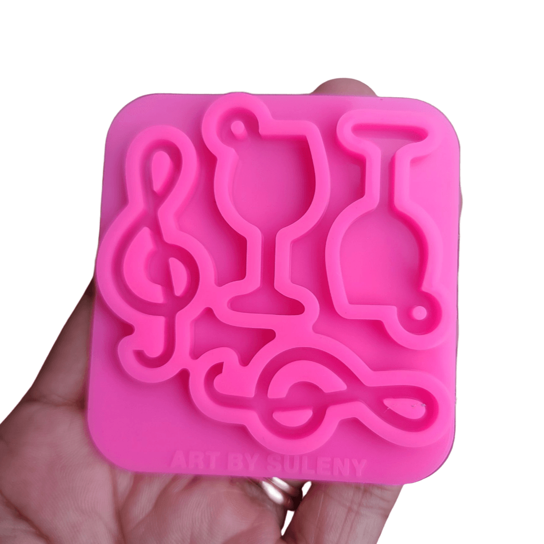 Treble Clef Mold - Wine Glass Mold 