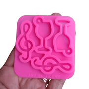 Treble Clef Mold - Wine Glass Mold 