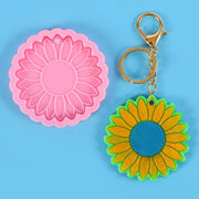 Sunflower Keychain Mold for Resin / Silcone Mold for Craft Resin DIY CLEARENCE - Art By Suleny Craft Store LLC