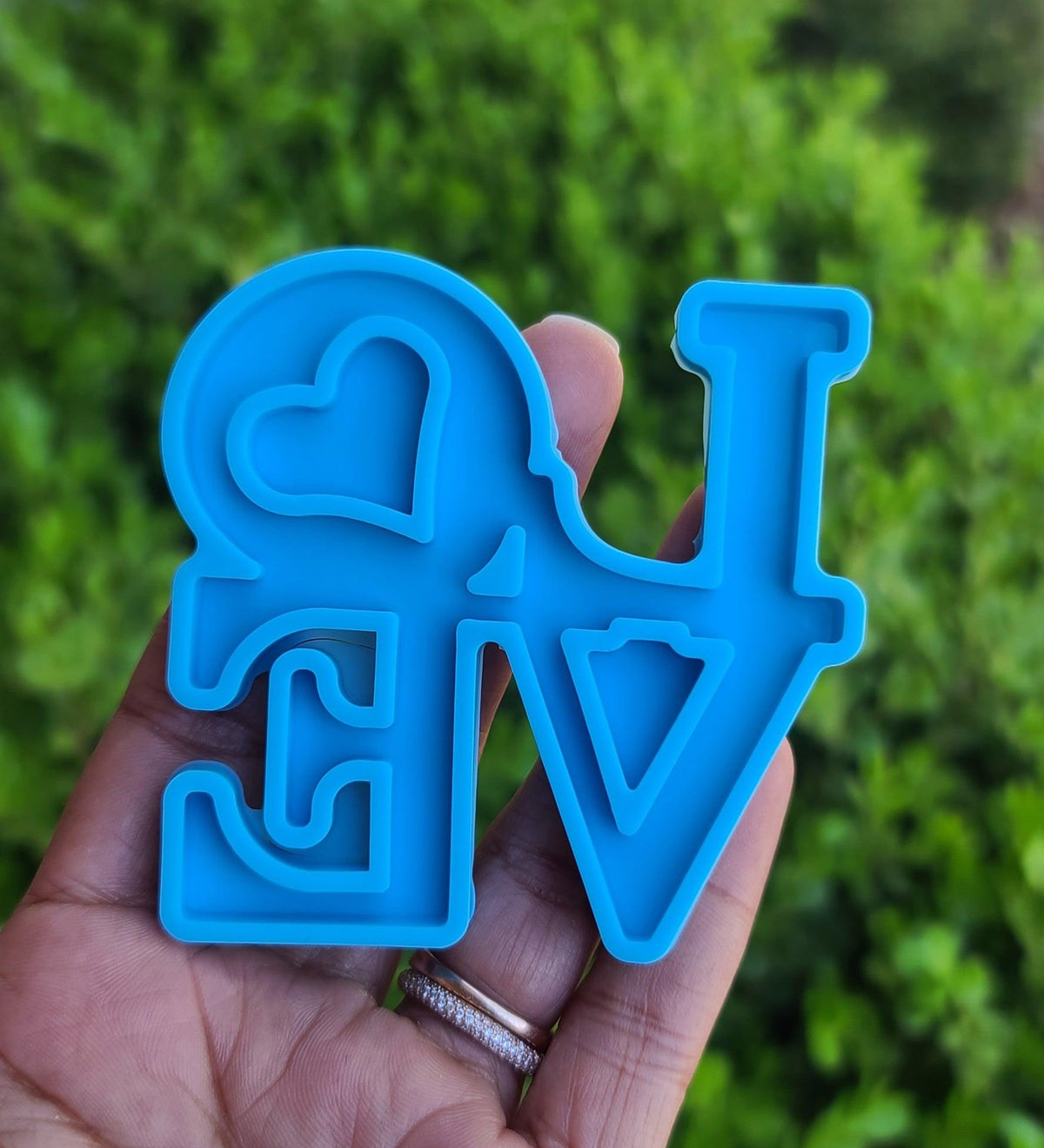 Love Mold for Keychain / Love Keychain Silicone Mold / LOVE Sign Mold / Couple Mold
