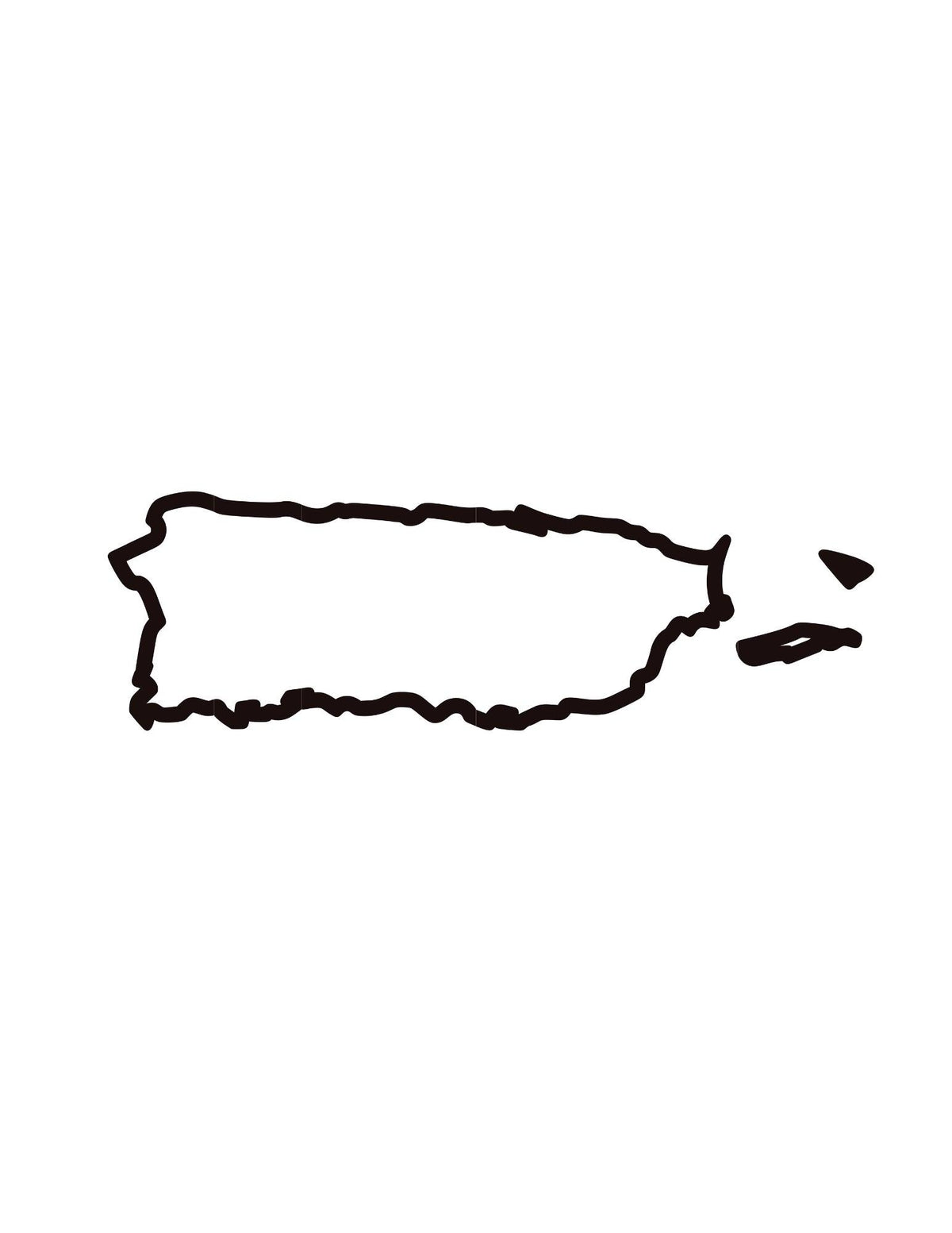 Puerto Rico MAP Car Decal Vinyl Sticker