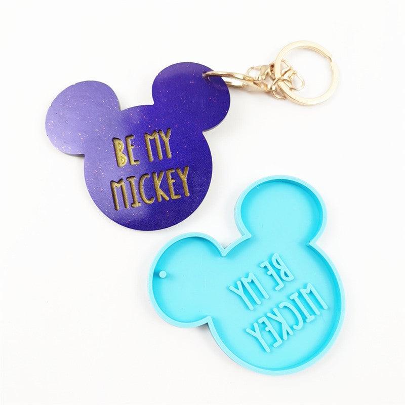Keychain Mold for Resin / Be My Mickey Mouse Mold / Mouse Keychain Mold