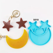 Moon Star Mold / Moon and Star Keychain Mold / Moon Star Resin Mold