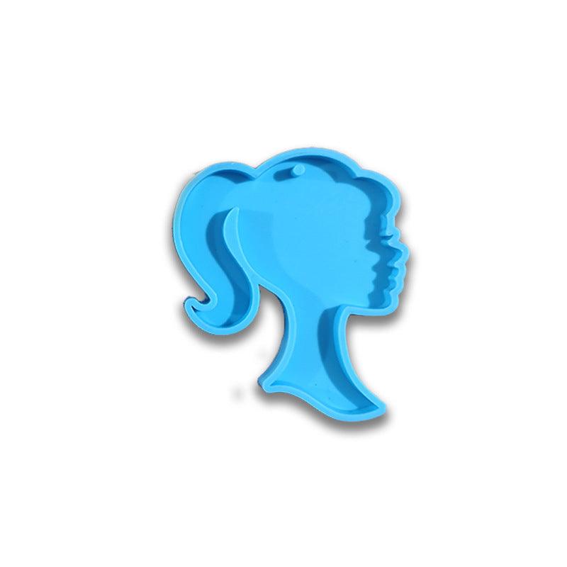 Ponytail Silicone Mold / Shiny Mold / Keychain Resin Mold / Girl Mold