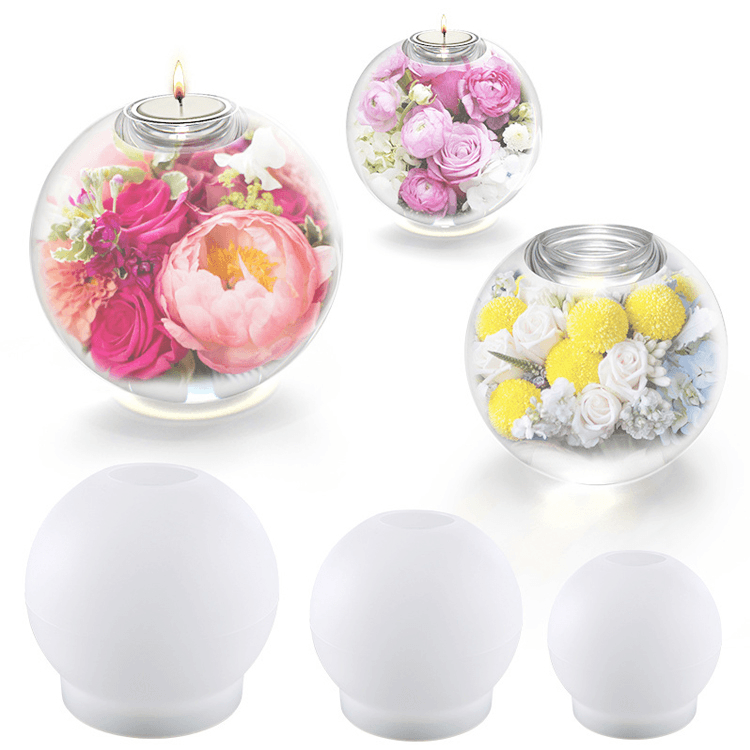 Candle Holder Mold / Resin Candle Holder / Flowers Resin Mold / DIY Epoxy Resin Art CLEARENCE - Art By Suleny Craft Store LLC