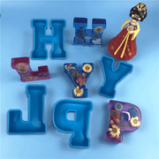 Alphabet Silicone Mold - Letter Mold for Resin - Big Letter Mold - Mold for Keychain - Letters Mold for Epoxy Resin - Art By Suleny Craft Store LLC