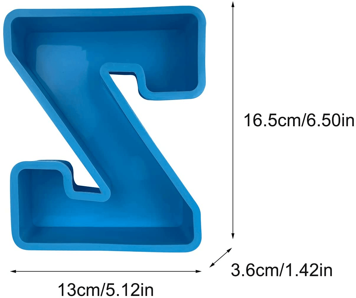 Alphabet Silicone Mold - Letter Mold for Resin - Big Letter Mold - Mold for Keychain - Letters Mold for Epoxy Resin - Art By Suleny Craft Store LLC