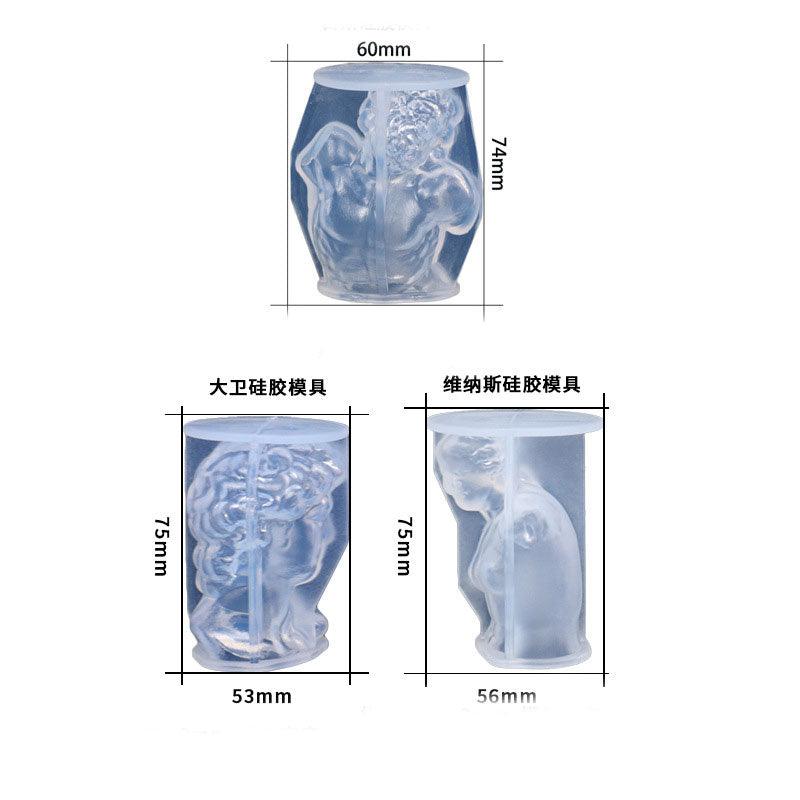 2PCS 3D Sculpture David Venus Candles Mold / Resin Candle Mold / Soap Mold / DIY Epoxy Resin Art / Single Mold - Art By Suleny Craft Store LLC