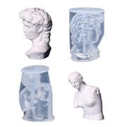 2PCS 3D Sculpture David Venus Candles Mold / Resin Candle Mold / Soap Mold / DIY Epoxy Resin Art / Single Mold - Art By Suleny Craft Store LLC