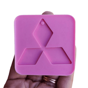 Silicone Mold for Keychain - Car Symbols Mold - Car Brands Molds for Keychain - Mitsubishi Molds for Resin - Car Emblem Mold